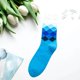 thumbnail image 4 of 1 par de calcetines suaves de algodón para hombre, calcetines de tubo medio de Color degradado (blanco y azul) Tmvgtek Para estrenar, 4 of 6