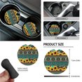thumbnail image 6 of Yuyamidu Southwest Aztec Car Seat Cover Full Set with Steering Wheel Cover Sunflower Seat Belt Strap Cover Trash Cans Rear View Mirror Cover Cup Coaster Keychain Air Vent Storage Bag, 15 PCS, 6 of 7
