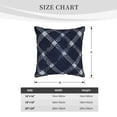 thumbnail image 2 of Velvet Rimmed Pillowcase Is Not Easy To Open Line Deformation Invisible Zipper Opening And Closing Only Pillowcase Does Not Contain Pillow Core Argyle Plaid Blue_1 20"X20", 2 of 8