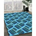 thumbnail image 2 of Ahgly Company Indoor Square Patterned Blue Jay Blue Area Rugs, 6' Square, 2 of 6