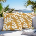 thumbnail image 3 of Throw Pillow Covers 20x20 Inch Set of 2, Ochre Orange Leaves Waterproof Outdoor Pillow Covers, Farmhouse Botanical Branch Vintage Boho Decorative Cushion Pillowcases for Patio Garden Couch Bed, 3 of 9