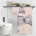 thumbnail image 5 of Dreamtimes Cute Rabbit and Butterfly Bath Towels Set 1 Bath Towel 1 Washcloth Extra Absorbent 100% Cotton Towels, Super Soft Bathroom Towels for Home, Hotel, 5 of 7