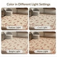 thumbnail image 7 of ODIKA Ivory Vintage Tug Ornate Vine Border Allover Scrolling Farmhouse Foldable Easy Care for Queen Size Bedroom, Under Bed, Master Suite, 7 of 7