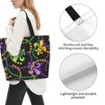 thumbnail image 3 of Disketp Mardi Gras6 Bolsa Tote Estampada para Mujer, Bolso de Hombro y de Mano para Compras y Viajes, 3 of 8