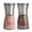 Silver set of 2, variant on Manual Salt or Pepper Grinder for Professional Chef, Best Spice Mill with Stainless Steel Cap, Ceramic Blades and Adjustable Coarseness, Refillable Glass Body with 6OZ Capacity