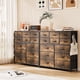 thumbnail image 3 of Dormitorio moderno cómoda: 12 - cajón almacenamiento organizer con fabric, sturdy metal frame, wood tabletop y easy - pull handles para hallway entrada, 3 of 8