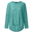 thumbnail image 3 of Gibobby Suéter Divertido con Cuello Rojoondo Suéter de manga larga de murciélago para mujer, blusas con hombros descubiertos, suéter holgado de tamaño, camisas informales, blusas (Verde, L), 3 of 5