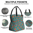thumbnail image 3 of Pioneer Flower Floral Print Pattern Drawstring Lunch Bag Women - Drawstring Lunch Bag Insulated for Work Office - Stain-Resistant Large Lunchbags for Women with Multi-Pockets, 3 of 6