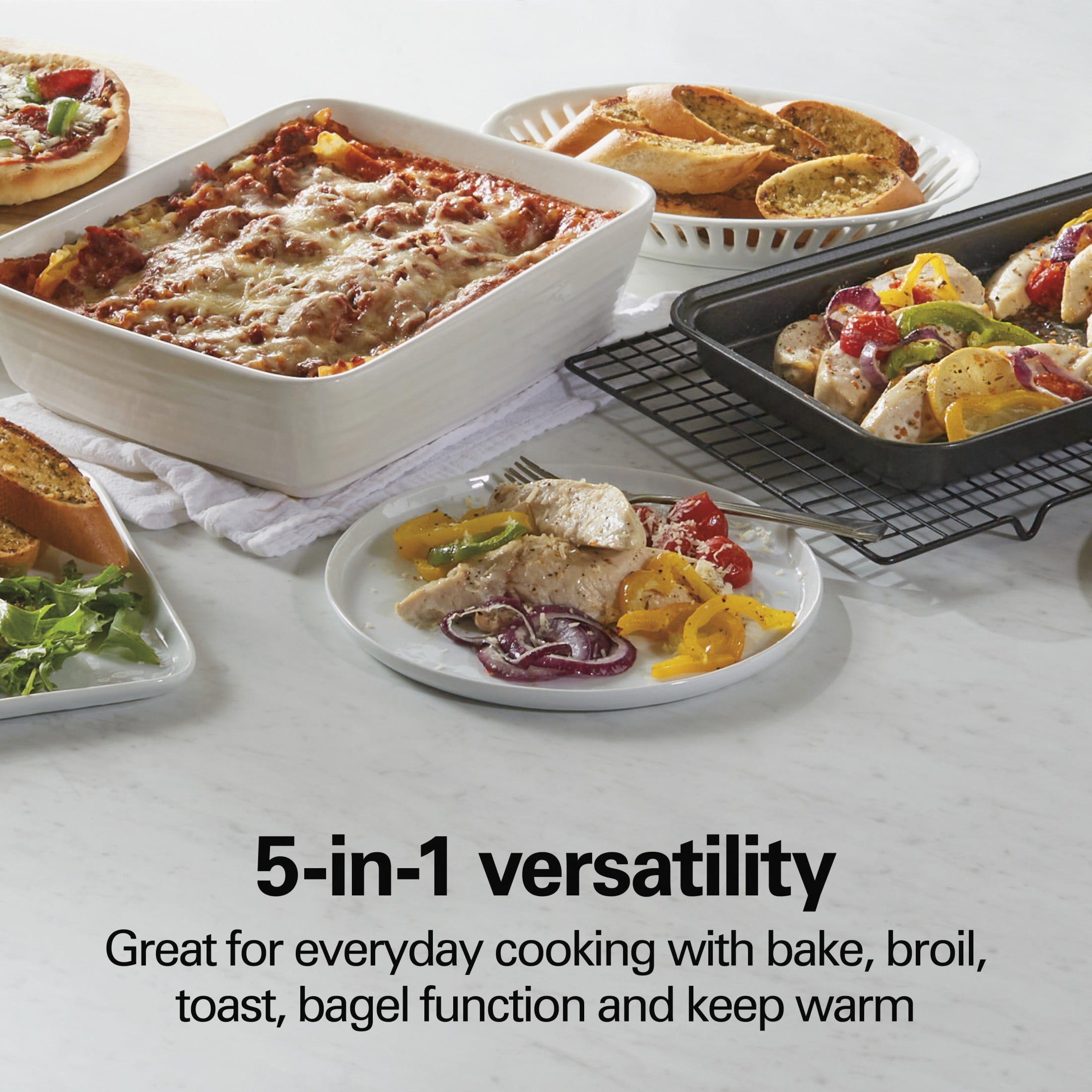 Open Box Hamilton Beach 4-Slice Countertop Toaster Oven with 5 Versatile Cooking Modes, Stainless Steel
