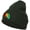 Olive, variant on Guinea Flag Map Embroidered Long Beanie - Black OSFM