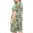 thumbnail image 5 of Women Plus Size Dresses Short Sleeve with Pockets Female Knee Length l-4xl, 5 of 6