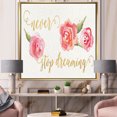 thumbnail image 3 of Never Stop Dreaming Gold - Shabby Chic Framed Canvas, 3 of 3