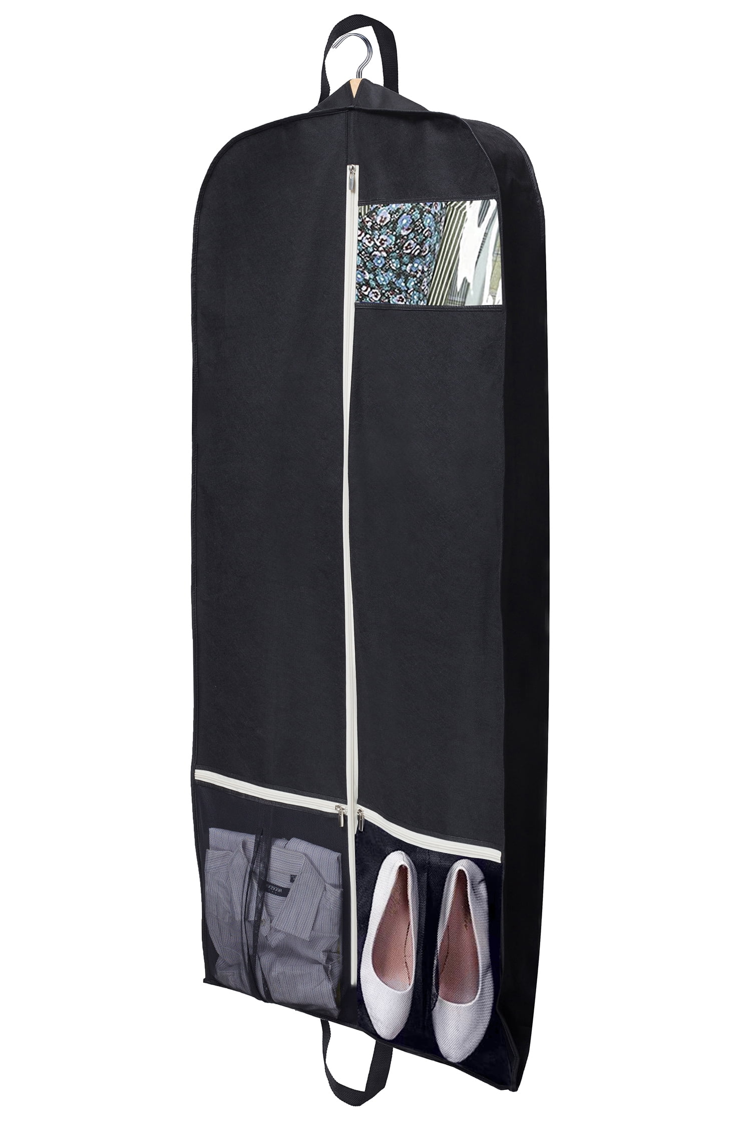 MISSLO Gusseted Hanging Garment Bag for Travel 54" Coat Dress Suit