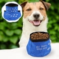 thumbnail image 2 of GOOHOCHY 2 cuencos para perros de tela Oxford de grado alimenticio, plegables, impermeables, portátiles, de viaje, para comida y agua de mascotas y gatos (azul), 2 of 8