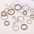 thumbnail image 3 of Uxcell 32 Pcs Anillo de Hebilla 19mm/0.7" ID 3.8mm Grosor para Bolsas, Bronce, 3 of 5