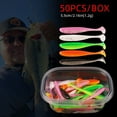 thumbnail image 4 of TINYSOME 50 Pcs Soft Lures Worm Baits Paddle Tail Swimbaits Lures Bass Fishing Baits, 4 of 19