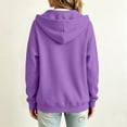 thumbnail image 4 of Zip Up Hoodie Women Long Sleeve Full Zipper Oversized Sweatshirt Comfy Travel Track Jacket Fall Clothes with Pockets,L, 4 of 8