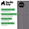 thumbnail image 3 of GORILLA GRIP Patented Bath Tub Shower Mat, Machine Washable Bathtub Floor Liner Mats, Suction Cups and Drain Holes to Keep Tubs Clean, Soft on Feet, Bathroom Essentials, 35x16 Inch, Charcoal Opaque, 3 of 10