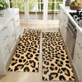 thumbnail image 4 of Kitchen Rugs Sets Of 2,Beige and Black Of Leopard Print Anti Fatigue Kitchen Mat Rugs Non Slip Washable,Decorative Kitchen Floor Mats for Kitchen,Sink,Laundry,17"X47", 4 of 5