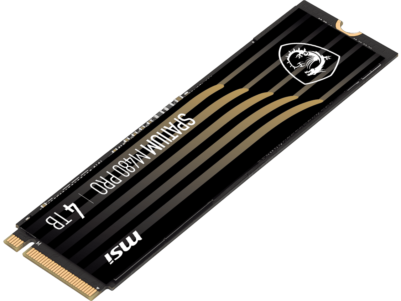 MSI SPATIUM M480 PRO 4 TB Solid State Drive, M.2 2280 Internal, PCI Express NVMe (PCI Express NVMe 4.0 x4)
