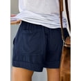 thumbnail image 2 of Drawstring Elastic Waist Shorts, Casual Comfortable Shorts With Pockets For Summer, Women's Clothing, 2 of 4