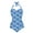 Blue Cute Dog Cat Paw Bone, variant on Retro USA Stripe Star Print One Piece Swimwear for Women Polyester Swimsuit Cosy Bathing Suits Tummy Control Monokini Summer Beachwear for Ladies Swimming Surfing, L