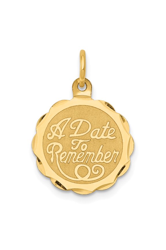14k A Date to Remember Charm in 14k Yellow Gold