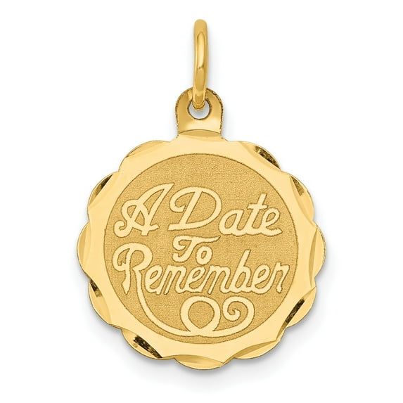 14k A Date to Remember Charm in 14k Yellow Gold