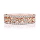 thumbnail image 1 of JeenMata Conjunto de Trío de Alianzas de Boda Armonizantes para Mujer en Oro Rosa de 18 K sobre Plata, 1 of 8