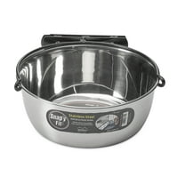 MidWest Homes for Pets 2 Quart Snap'y Fit Stainless Steel Bowl for Dogs, 8 cups/ 64 oz
