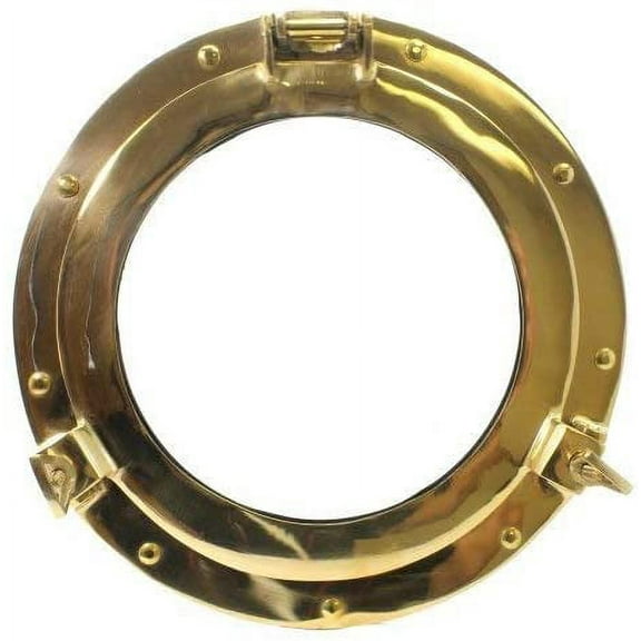 Nagina International 12" Brass Porthole Window: Maritime and Nautical Decor…