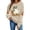 A045 Khaki, variant on Ichuanyi Halloween Spooky Season Sweatshirt Women Ghost Sweatshirts Oversized Fall Halloween Print Pullover Top