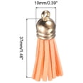 thumbnail image 2 of Llavero de cuero Unique Bargains Borla Dije Granel con Tapa para Llavero Pulsera Joyería Fabricación Bricolaje Accesorio 120uds Naranja, 2 of 7