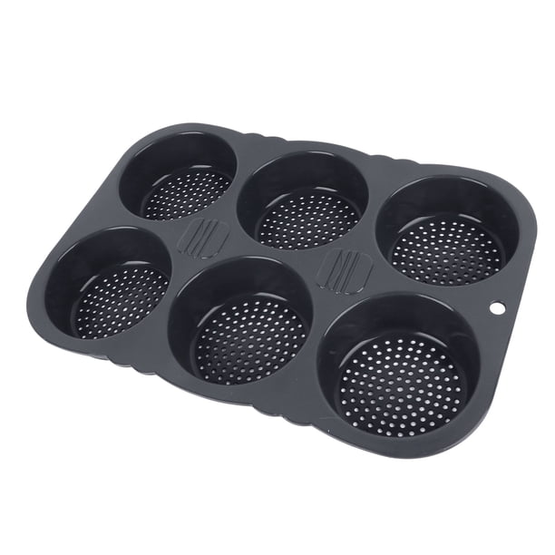 Molde Para Panecillos De Hamburguesa, Molde Para Hornear Confiable De 6 Cavidades -40 ℉ A +446 ℉ Resistencia Al Calor Para Restaurante Para Microondas