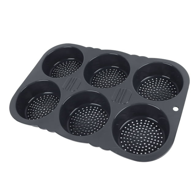 Molde Para Panecillos De Hamburguesa, Molde Para Hornear De 6 Cavidades, Multiusos, Plegable, Confiable, De -40 ℉ A +446 ℉, Resistencia Al Calor Para Microondas Para Cocina