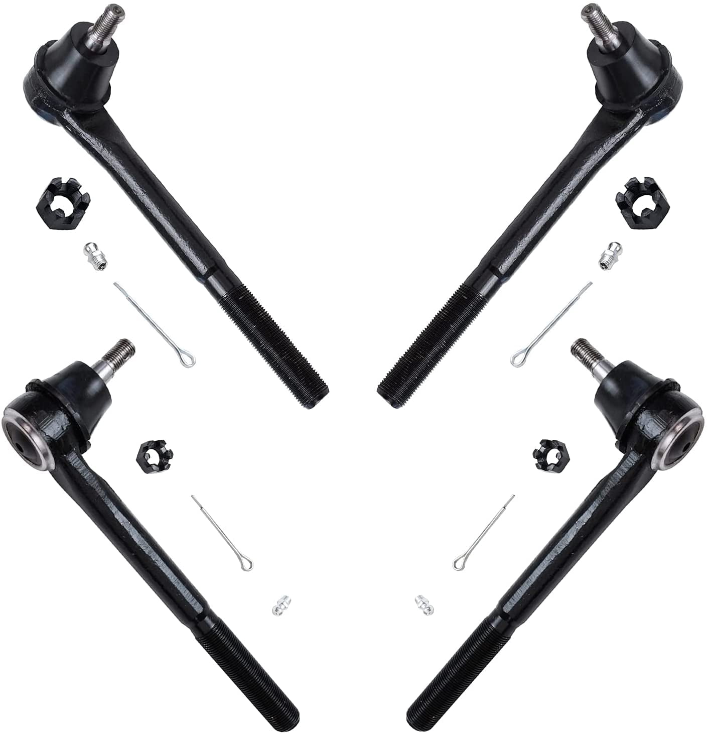 Detroit Axle - 2WD Front 12pc Suspension Kit for Chevy Blazer S10 GMC Jimmy Sonoma Isuzu Hombre 4 Upper Lower Ball Joints 4 Inner & Outer Tie Rods 2 Sway Bars 1 Center Link 1 Idler Arm Replacement