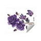 thumbnail image 2 of Calcomanías de Pared Florales, Adhesivos Decorativos, Murales Removibles, con Rosas Púrpuras, Fácil de Instalar, Material de PVC, Hoja de 25x29cm, para Decoración del Hogar, 2 of 9