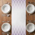 thumbnail image 6 of Purple Ombre Stripe Table Runner - 120 Inch Long, Kitchen Dining Table Runner Dresser Scarves, Modern Abstract Art Gradient Striped Farmhouse Decor for Coffee Tables Wedding Party Banquet, 6 of 8