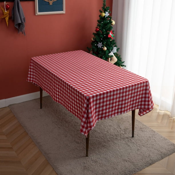 Mantel de fiesta de Navidad que se vende Mantel a cuadros rectangular Mantel de comedor inspirado en la atmósfera