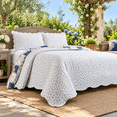 Red Transferware Set Pink Rose & Blue Toile Patchwork Quilt Set King Size - Walmart.com