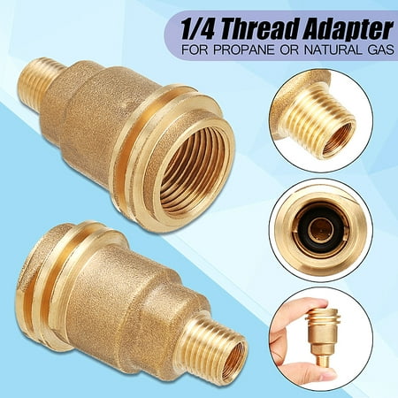 - QCC1 Connection 1/4 Thread Male Pipe Adapter Connector Propane Gas Fitting