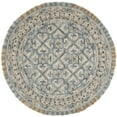 thumbnail image 4 of SAFAVIEH Blossom Jocelyne Geometric Fringe Wool Runner Rug, Light Beige/Blue, 2'3" x 8', 4 of 9