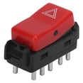 thumbnail image 2 of Interruptor Intermitente de Advertencia, Interruptor de Luz de Peligro Metal ABS Suave Red 1248200110 Para Accesorios de Automóviles Reemplazo de W201 1982-1993, 2 of 7