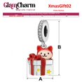 thumbnail image 4 of Charm plata 925 XmasGift02 3Pzas Plata S925 Chapa Colgante Fotoluminiscente Regalo/Gato Plata/Multicolor Caja Blanca 4x4, 4 of 4