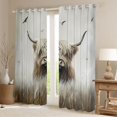 thumbnail image 2 of Castle Fairy Highland Bull Black Out Curtains,Western Curtains Pack of 2 (42x63 Each), 2 of 6