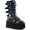 Black Hologram Vegan Leather, variant on Women's Demonia Swing 327 Knee High Boot