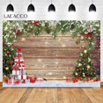 thumbnail image 1 of Telón de fondo de madera de Navidad, regalo de bola, tablones de corona de pino, tablero, fiesta de año nuevo, fondos fotográficos de bebé, sesión fotográfica, estudio fotográfico, 1 of 4