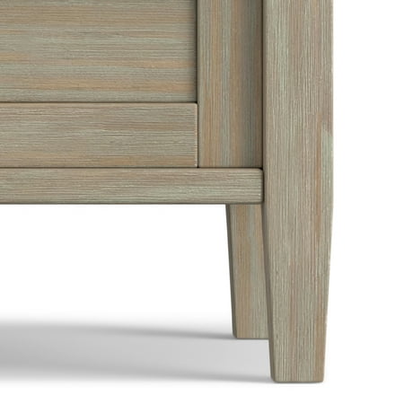 Simpli Home - Warm Shaker SOLID WOOD 20 inch Wide Rectangle Transitional End Side Table in Distressed Grey - Distressed Gray