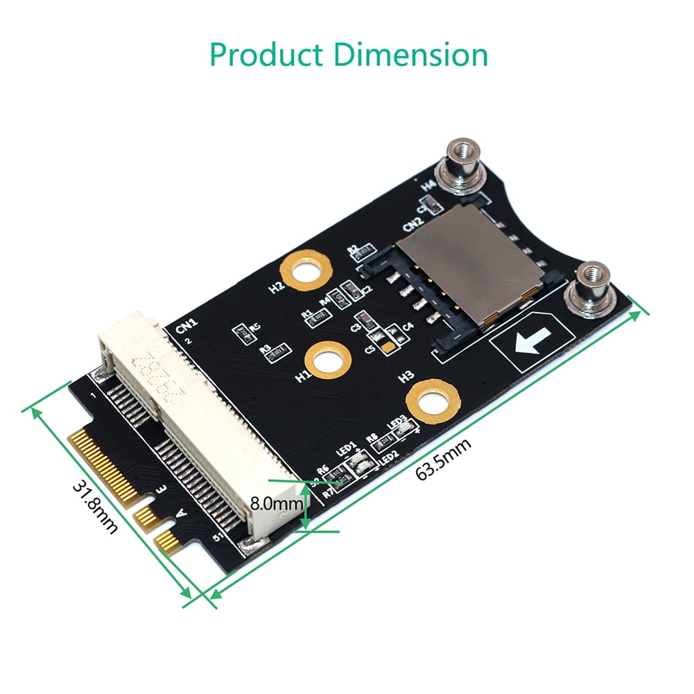 M.2 NGFF B Key To Mini PCI-E PCIE Converter Adapter Card Kit With SIM Card Slot 