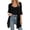 xx-Black658, variant on Lightweight Cardigan for Women Elbow Sleeve Open Front Casual Daily Duster